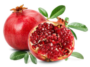 pomegranate isolated on the white background