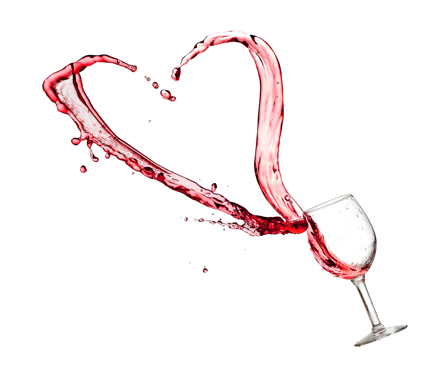 Heart splash from a glass of red wine Medicatrix